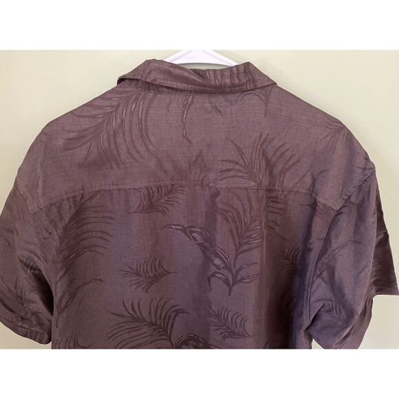 Woody's Retro Lounge Mens Button Down Shirt Hawaiian Tropical Brown XXL - Picture 6 of 6